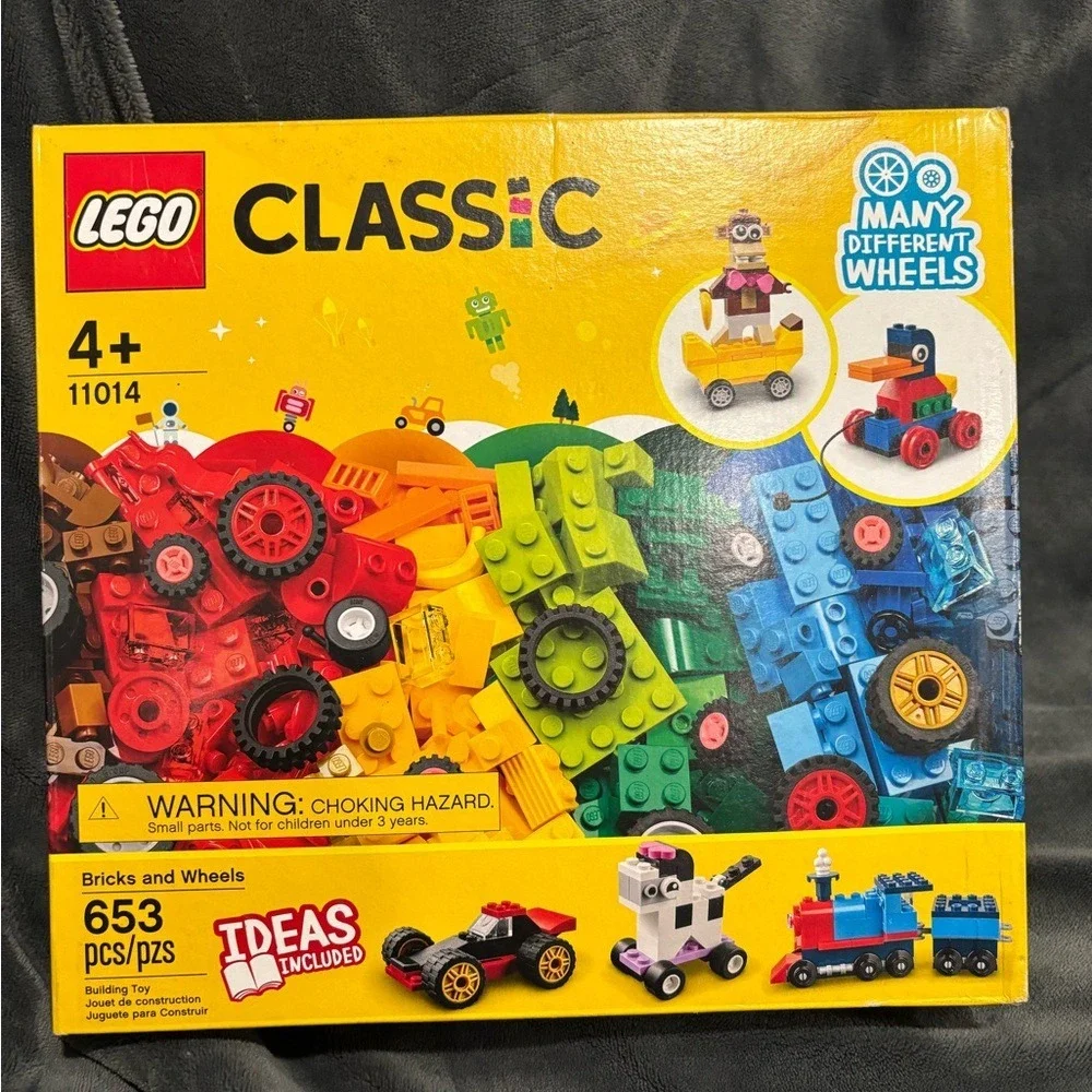 LEGO Classic Bricks and Wheels 11014 Building Kit, 653 pieces.